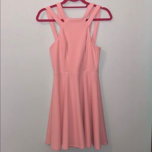Pastel pink double strap dress